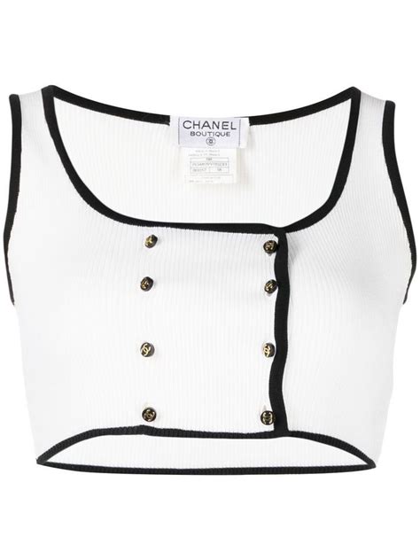 chanel crop top for sale|Chanel tank tops for sale.